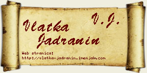 Vlatka Jadranin vizit kartica